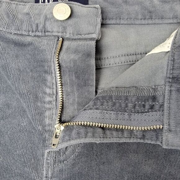 Gap Gray Mid-Rise Corduroy Pants Leggings Size 12 - Picture 4 of 10